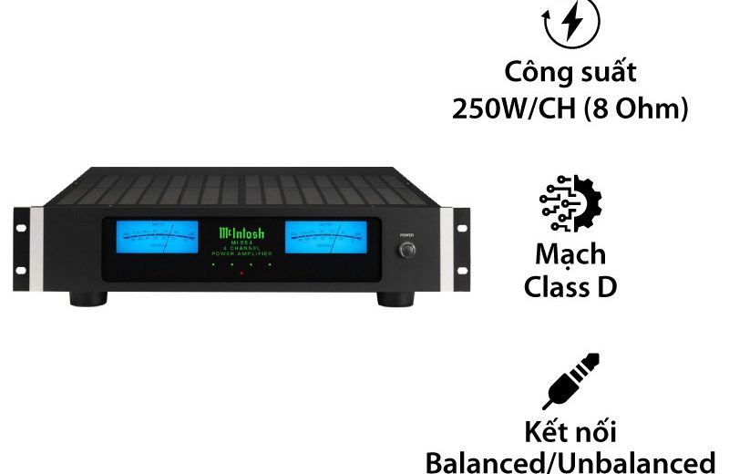 Công suất tham chiếu, kiểm soát tuyệt đối – Power ampli McIntosh MI254